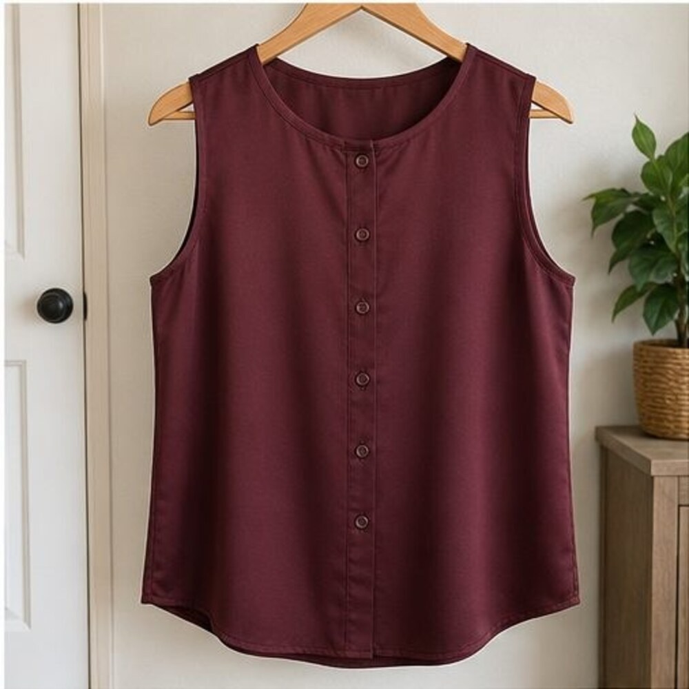 Burgundy Puff Sleeve Top